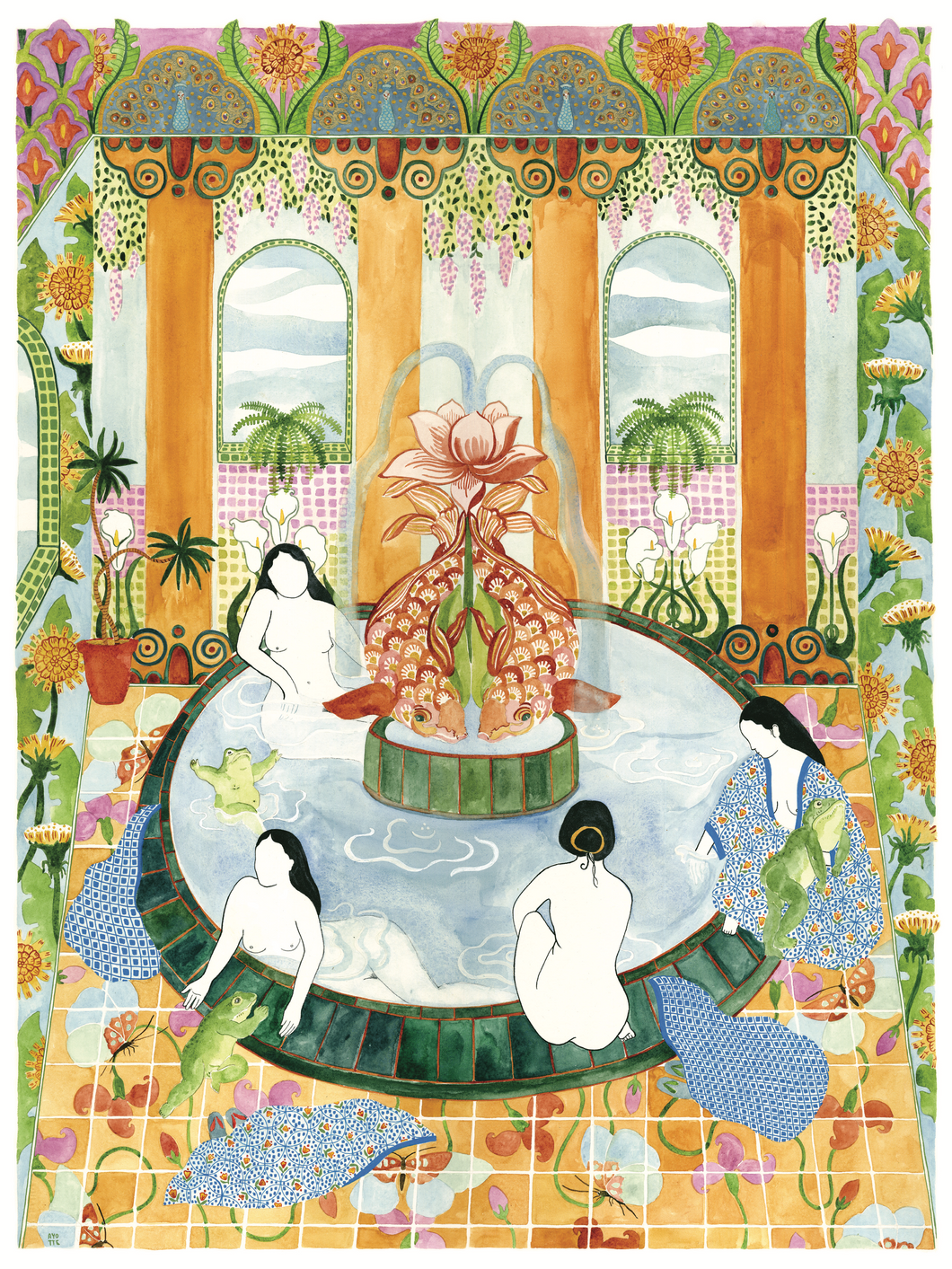 Fountain & Frogs